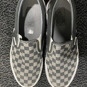 Grey checkered vans